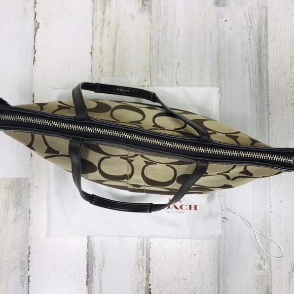 Coach Signature Stripe Tote Shopper - Picture 4 of 8